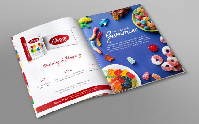 albanese candy brochure spread